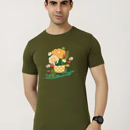 KaamBhari Graphic Printed Round Neck Pure Cotton T-shirt-picture-12