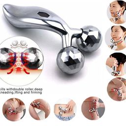 faigy Jade Roller With Gau sha Stone, 3D Roller Massager, Head Scalp Shamppoo Massager Brush, Ice Roller, Face Massager (Multi Color) image 2