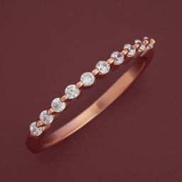 Kushal's Fashion Jewellery 92.5 Pure Silver Rose Gold-Plated Zircon Party Finger Ring-image-84