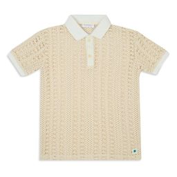 My Milestones Boys Self Design Polo Collar Cotton T-shirt-image-4