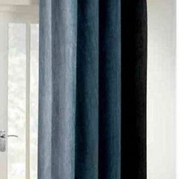 BELLA TRUE Black & Grey Colourblocked Eyelet Fitted Door Curtain-image-74