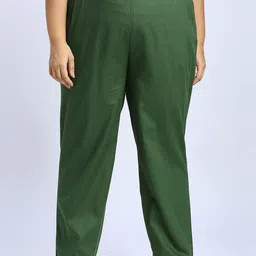 Sizeupp Women Pure Cotton Plus Size Mid Rise Regular Trousers-image-28