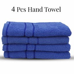 Sassoon Melrose 380 GSM Cotton Hand Towel Set Of 4 - Blue-image-18