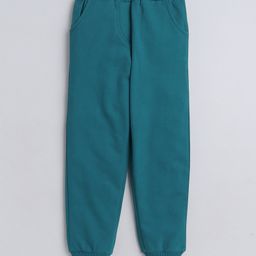 Aww Hunnie Cotton Terry Solid Unisex Autumn & Winter Wear Pant - Green-image-93