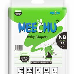 Meechu NewBorn Baby Diapers WithCount Cottony Soft Absorb Technology Leakage Protection - 36 Pieces-22