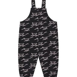 Turtledove London Cotton Knit Sleeveless Dungaree With Abstract Print - Black-image-61