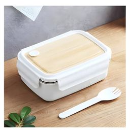 Sanjary Wooden Style Stainless Steel Lunch Box - 800 ml-Color & Design May Vary-picture-19