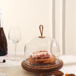 IREKA HOMES Cake Dome Brown White-20