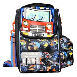 SCHOOLISH Kids Cooler Insulated Lunch Bag, Back to School Large Meal Tote for Girls, Boys, Men, Women, with Water Bottle Holder and Adjustable Strap, TRUCK Theme CAPACITY (6L) - PACK OF 1 - MULTICOLOR-image-79