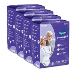 Dignity Set Of 4 Overnight Tape Style Adult Diapers - 10Pcs Each-image-46