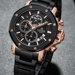 Naviforce Men Skeleton Dial Reset Time Analogue Watch NF8065_RG B B_-4