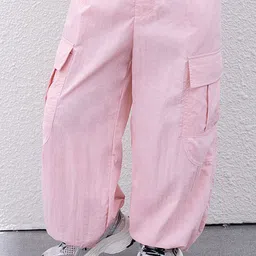 LULU & SKY Girls Straight Fit High-Rise Cargos Trousers-picture-5