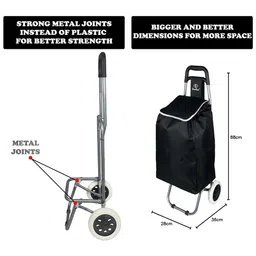 EVERBEST Space Saving Foldable & Removable Shopping Trolley Bag image 3