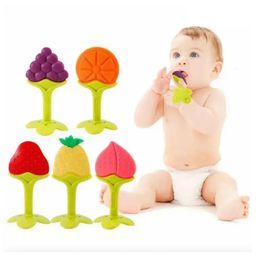Numum Baby Teether Fruit Shape Set of 3 BPA Free - Natural Organic - Freezer Safe Teethers for Newborn - Multicolor ( 3 Premium Fruit teether without outer case) ( color and design may vary) image 5