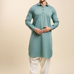 RAJUBHAI HARGOVINDAS Men Striped Pathani Kurta-31