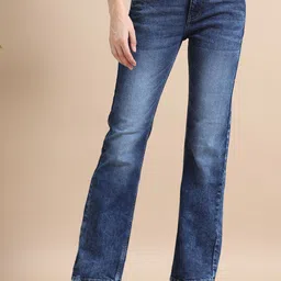 Mast & Harbour Women Comfort Bootcut High-Rise Stretchable Jeans-picture-45