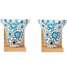SOMIL Blue Glass Cylinder Printed Wall Lamps-image-64