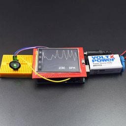 Make a Heartbeat monitor with 2.4 inch TFT display using pulse rate sensor - KT585Make a Heartbeat monitor with 2.4 inch TFT display using pulse rate sensor - KT585 image 1