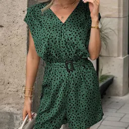 DressBerry Printed Playsuit with Belt-image-63