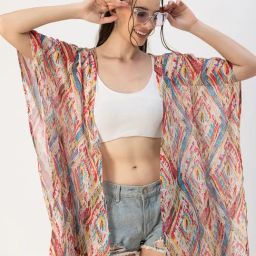 Moomaya Multicolor Printed Shrug-26