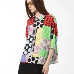 Only Multicolor Viscose Printed Shirt-image-70