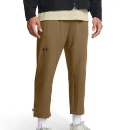 Under Armour Brown Loose Fit Logo Printed Sports Trackpants-image-74