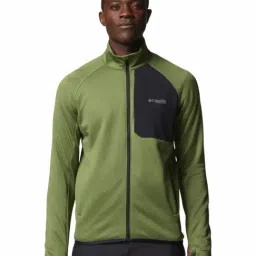 Columbia Green Regular Fit Colour Block Sports Jacket-image-79