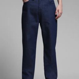 Jack & Jones Blue Cotton Loose Fit Jeans-image-59