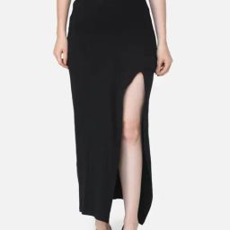 Scorpius Black Midi Skirt-image-64