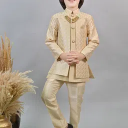 ahhaaaa Boys Embroidered Sherwani Set-image-20