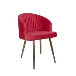 MRC Executive Chairs Strawberry Dining Accent Chair for Living Room Restaurant with Rosegold Metal Legs-image-6