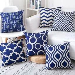 MODERN HOMES Multicolor Cotton Cushion Covers - Set of 6-image-54
