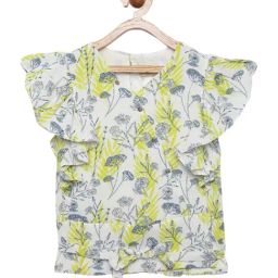 Tiny Girl Kids Yellow Printed Top-image-50