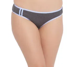 Clovia Grey Bikini Panty-image-5