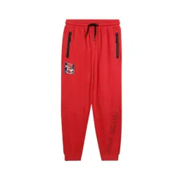 Blue Giraffe Kids Red Graphic Print Joggers-5