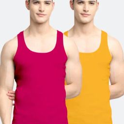 Friskers Multi Cotton Slim Fit Vest - Pack of 2-image-74