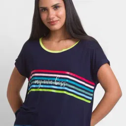 Spykar Blue Printed T-Shirt-picture-25