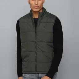 Allen Solly Grey Cotton Regular Fit Quilted Jackets-image-36
