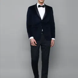 Allen Solly Navy Slim Fit Two Piece Suit-image-7