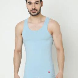 UnderJeans by Spykar Light Blue Vest-26