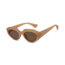 Vincent Chase HOLIDAY EDIT Brown Geometric Polarised and UV Protected Lens Sunglasses for Women-12