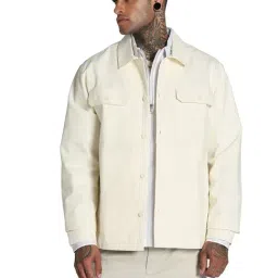 Puma Mmq White Cotton Relaxed Fit Solid Overshirt-picture-21