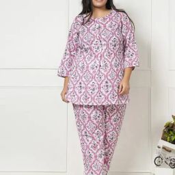LASTINCH Pink Floral Pyjama Sets-image-65