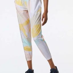 New Balance White Printed Sports Crop Joggers-image-95