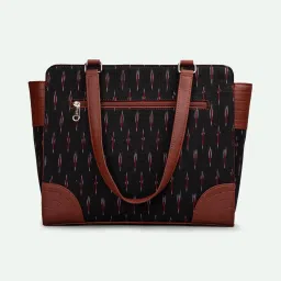 ZOUK Ikat GreRed Printed Tote Handbag image 5