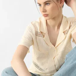 Only Cream Self Design Shirt-image-15