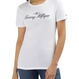Tommy Hilfiger White Logo Slim Fit T-Shirt-picture-21