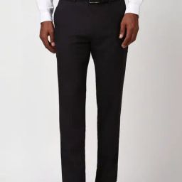 Peter England Black Slim Fit Trousers-picture-18