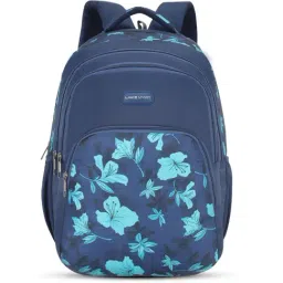 Lavie Sport Cherry Blossom 39L Printed School Backpack with Rain cover for Girls (Navy)-image-92