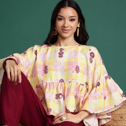 Sangria Geometric Printed Regular Top with Trousers-28